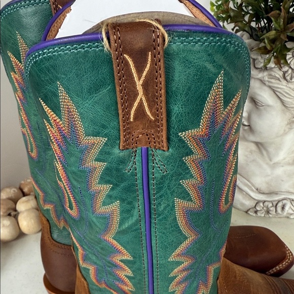 TWISTED X WOMEN'S 11" TECH X WESTERN BOOTS - BROAD SQUARE TOE Sz 7.5 - Picture 11 of 16
